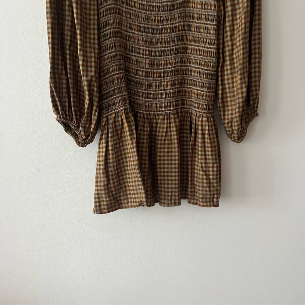 UO Francis Smocked Long Sleeve Mini Dress - Picture 3 of 6